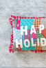 Happy Holidays - Kantha Pillow - Hearts Attic 