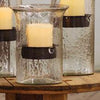 Glass Candle Cylinder with Rustic insert - Small - Hearts Attic 
